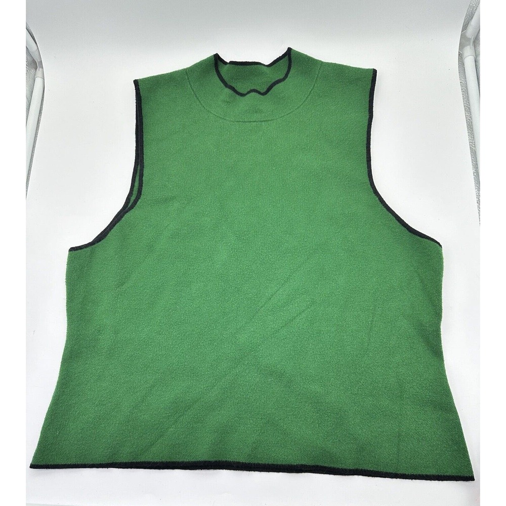 Anthropologie Maeve Maria Mock Neck Sweater Tank Green Women’s Large
